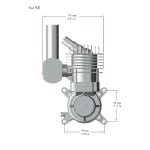 Rcgf Stinger 35cc Se Moteur à essence 2 cycles Piston Valeur Type Support 1908 2010 Prop pour Rc Uav Avion Aile fixe